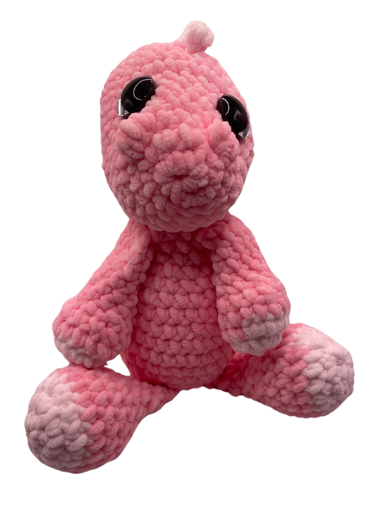 gehäkelter Dino mit beweglichen Armen und Beinen